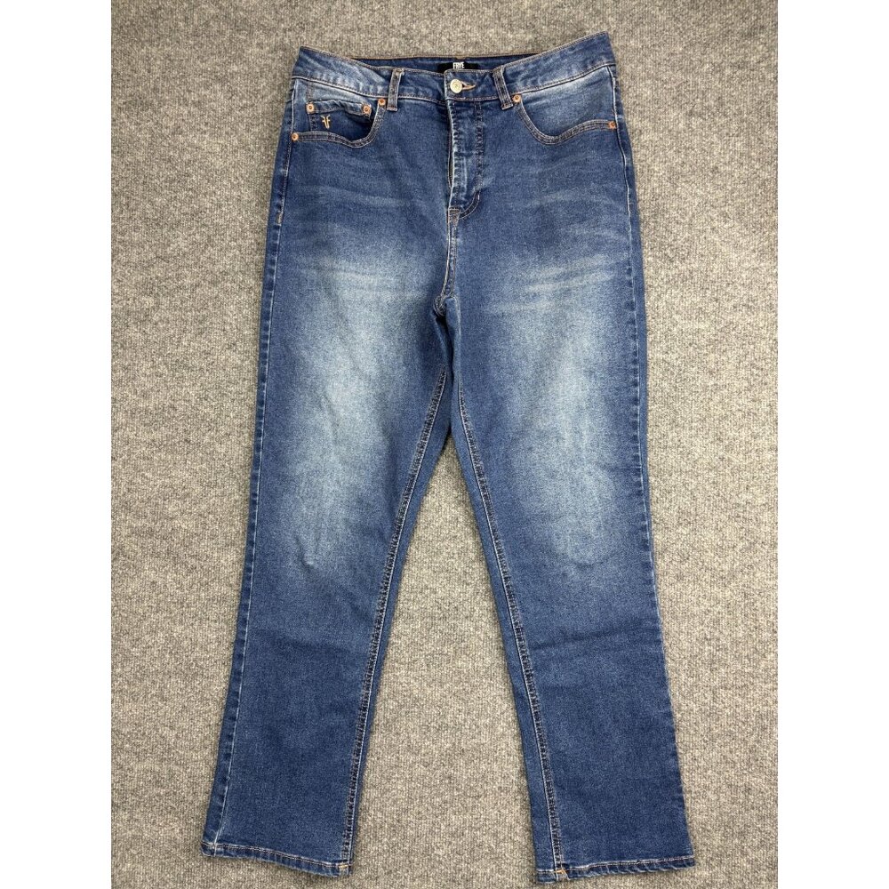 Frye Jeans‎ Womens 8/29 Blue Stretch Denim Straight Leg Zip Fly Five Pocket Logo